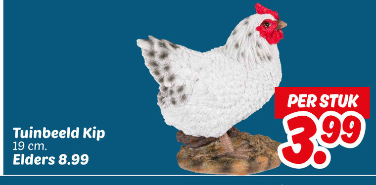 beelden en figuren 19 tuinbeeld kip cm elders stuk 3 99 folder aanbieding bij Dekamarkt