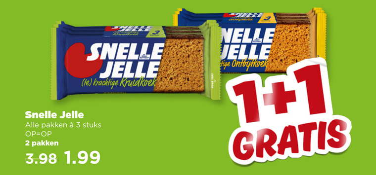 Snelle Jelle   ontbijtkoekreep folder aanbieding bij  Plus - details
