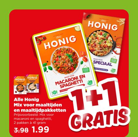 Honig   maaltijdmix folder aanbieding bij  Plus - details