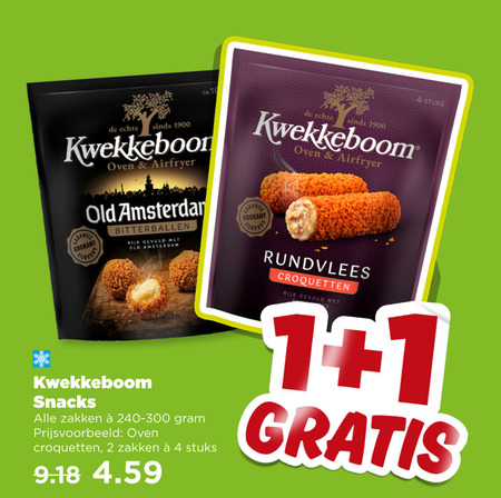 Kwekkeboom   snack, kroket folder aanbieding bij  Plus - details