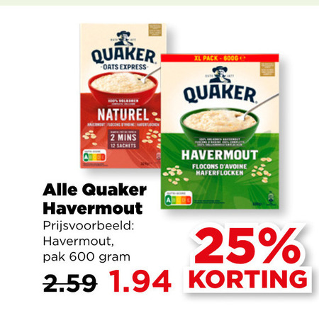 Quaker   havermout folder aanbieding bij  Plus - details