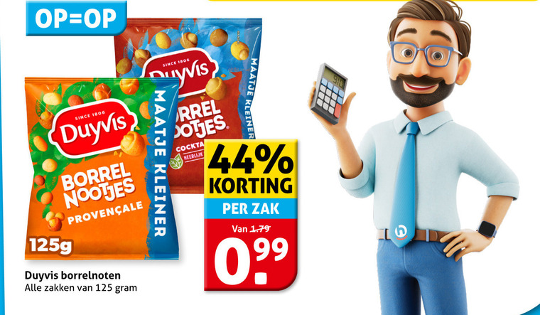 Duyvis   borrelnootjes folder aanbieding bij  Hoogvliet - details