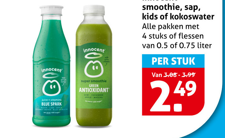 Innocent   fruitsmoothie folder aanbieding bij  Hoogvliet - details