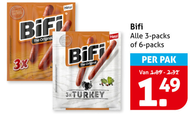 Bifi   bierworstjes folder aanbieding bij  Hoogvliet - details