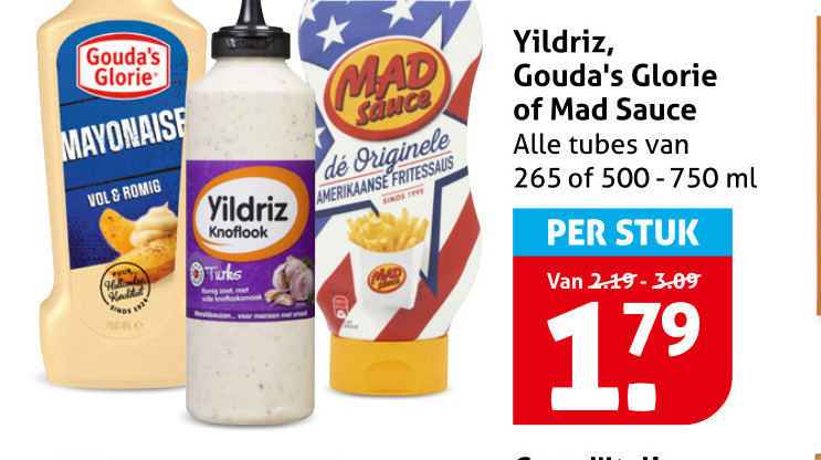 Goudas Glorie   snacksaus, fritessaus folder aanbieding bij  Hoogvliet - details