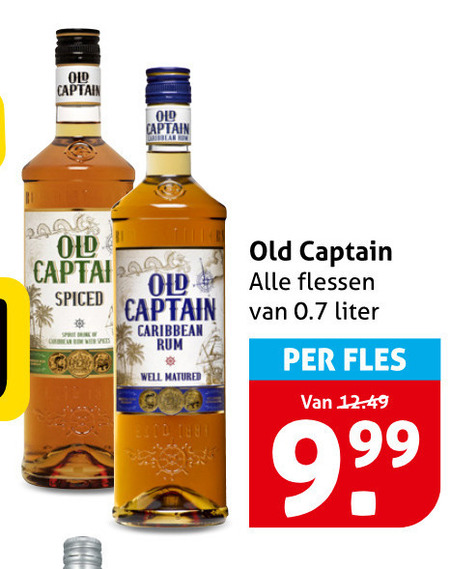 Old Captain   rum folder aanbieding bij  Hoogvliet - details