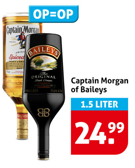 Baileys   likeur, rum folder aanbieding bij  Hoogvliet - details
