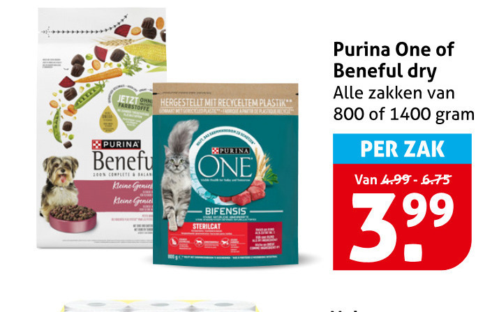 Beneful   kattenvoer, hondenvoer folder aanbieding bij  Hoogvliet - details