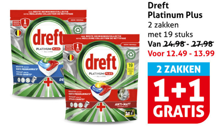 Dreft   vaatwasmiddel folder aanbieding bij  Hoogvliet - details