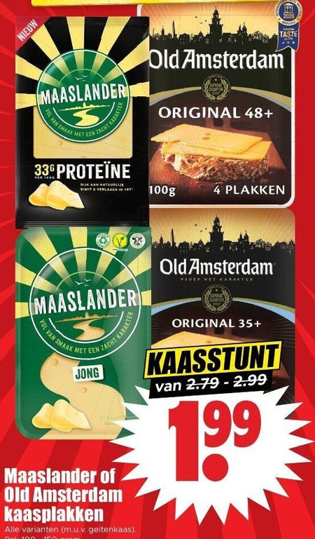 Old Amsterdam   kaasplakken folder aanbieding bij  Dirk - details