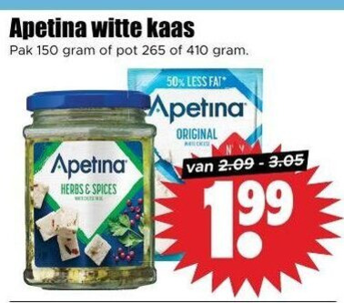Apetina   feta folder aanbieding bij  Dirk - details
