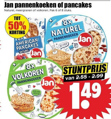 Jan   pannenkoek folder aanbieding bij  Dirk - details