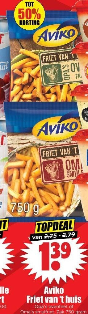 Aviko   patat folder aanbieding bij  Dirk - details