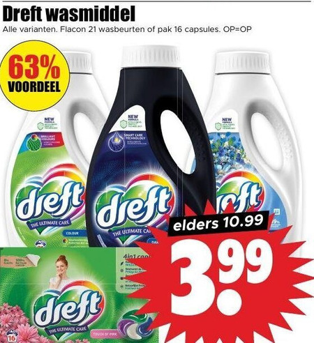 Dreft   wasmiddel folder aanbieding bij  Dirk - details