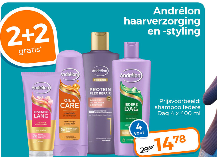 Andrelon   shampoo, haarverzorging folder aanbieding bij  Trekpleister - details
