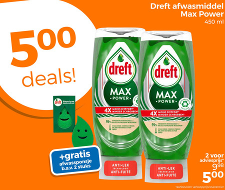 Dreft   afwasmiddel folder aanbieding bij  Trekpleister - details