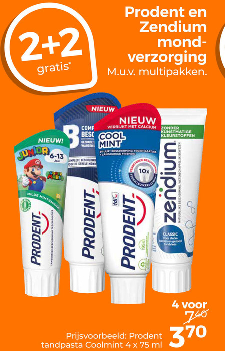 Zendium   tandpasta folder aanbieding bij  Trekpleister - details