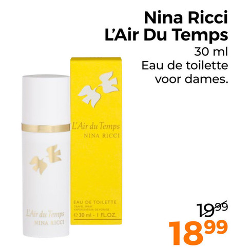 Nina Ricci   eau de toilette folder aanbieding bij  Trekpleister - details