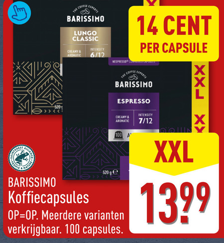 Barissimo   koffiecups folder aanbieding bij  Aldi - details