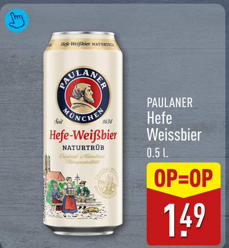 paulaner witbier 1 bier seit munchen original weissbier folder aanbieding bij Aldi Paulaner witbier folder aanbieding bij Aldi - details