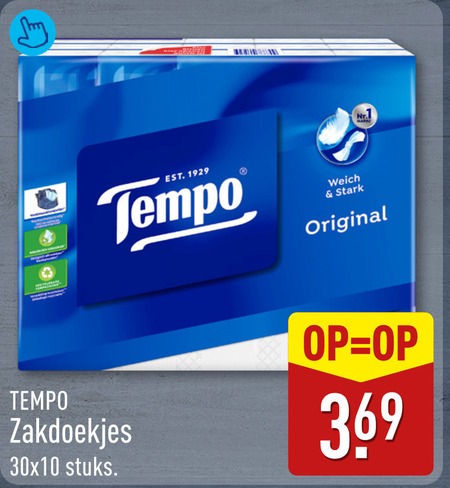 Tempo   zakdoek folder aanbieding bij  Aldi - details