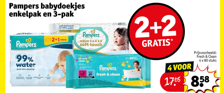 Pampers   billendoekjes folder aanbieding bij  Kruidvat - details