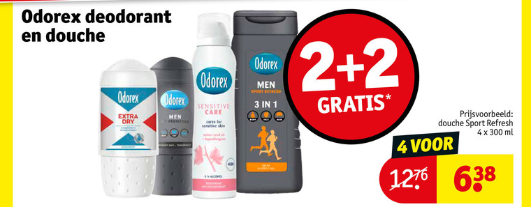 Odorex   deodorant, douchegel folder aanbieding bij  Kruidvat - details