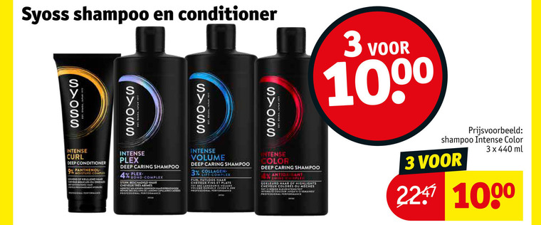 Syoss   shampoo, conditioner folder aanbieding bij  Kruidvat - details