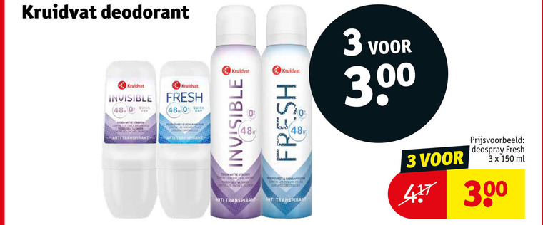 Kruidvat Huismerk   deodorant folder aanbieding bij  Kruidvat - details