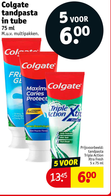 Colgate   tandpasta folder aanbieding bij  Kruidvat - details