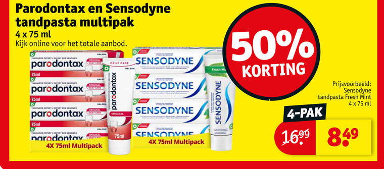 Paradontax   tandpasta folder aanbieding bij  Kruidvat - details