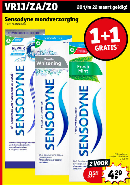 Sensodyne   tandpasta folder aanbieding bij  Kruidvat - details