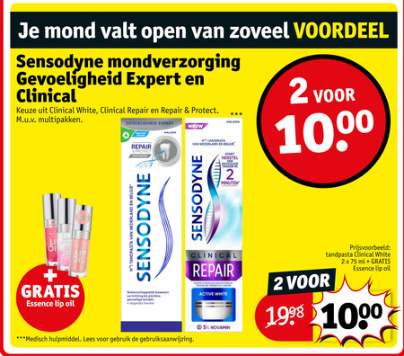 Sensodyne   tandpasta folder aanbieding bij  Kruidvat - details