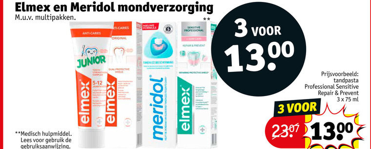Meridol   tandpasta folder aanbieding bij  Kruidvat - details