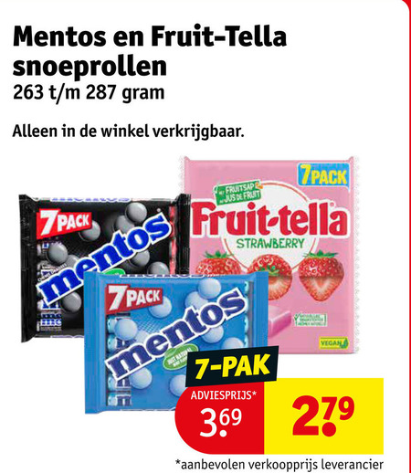 Fruit-Tella   snoep folder aanbieding bij  Kruidvat - details