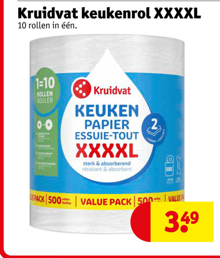 Kruidvat Huismerk   keukenpapier folder aanbieding bij  Kruidvat - details
