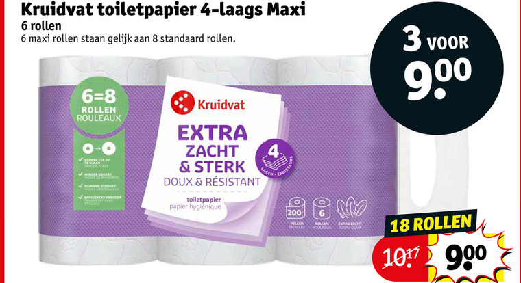 Kruidvat Huismerk   toiletpapier folder aanbieding bij  Kruidvat - details