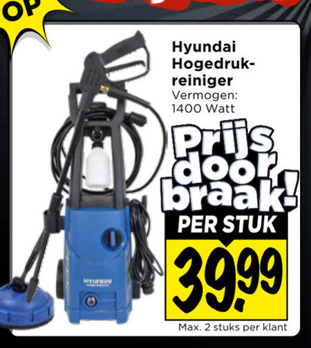 Hyundai   hogedrukreiniger folder aanbieding bij  Vomar - details