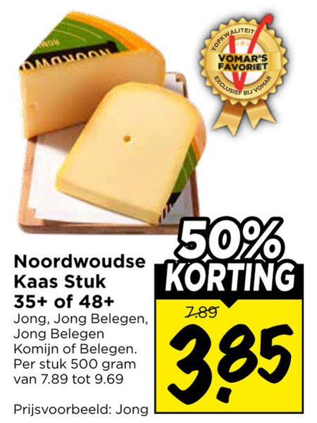 Noordwoudse   kaas folder aanbieding bij  Vomar - details