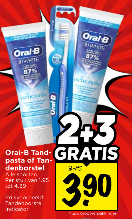 Oral-B   tandpasta, tandenborstel folder aanbieding bij  Vomar - details