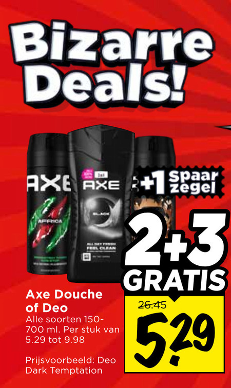 Axe   deodorant, douchegel folder aanbieding bij  Vomar - details