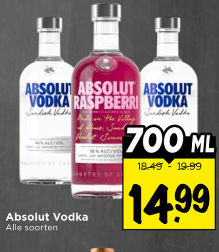 Absolut   wodka folder aanbieding bij  Vomar - details