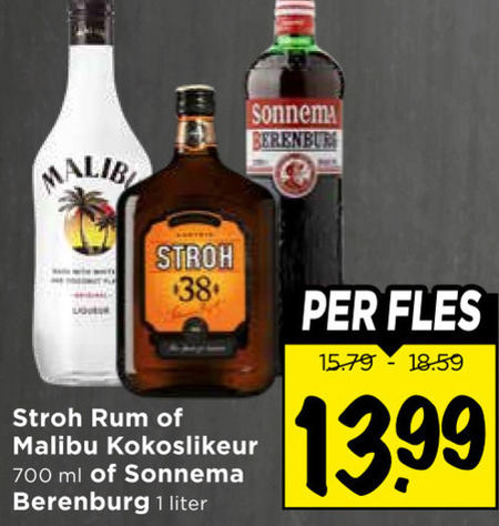 Stroh   rum, berenburg folder aanbieding bij  Vomar - details