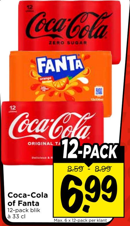 Coca-Cola   frisdrank, cola folder aanbieding bij  Vomar - details