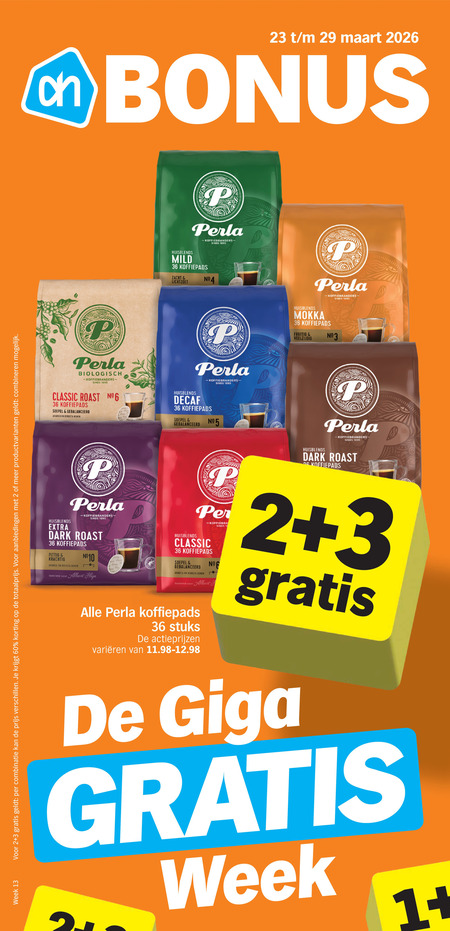 Perla   koffiepad folder aanbieding bij  Albert&nbsp;Heijn - details
