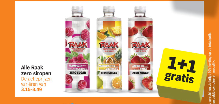 Raak   limonadesiroop folder aanbieding bij  Albert&nbsp;Heijn - details
