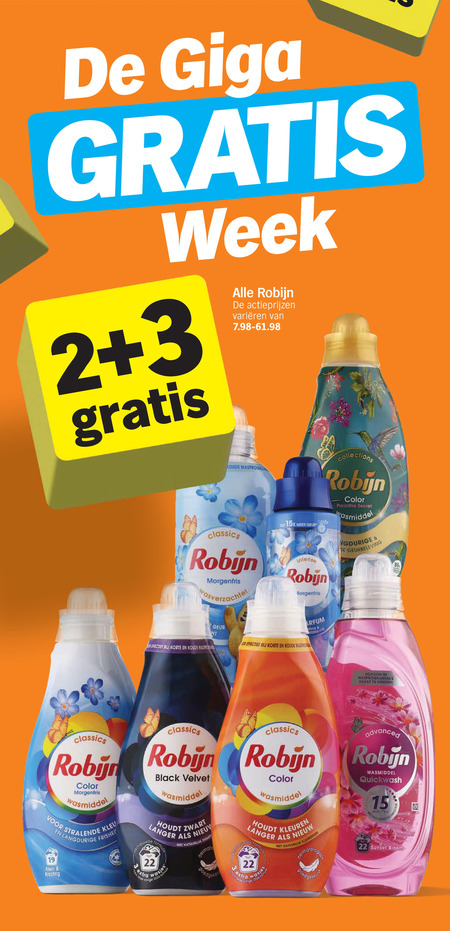 Robijn   wasmiddel, wasverzachter folder aanbieding bij  Albert&nbsp;Heijn - details