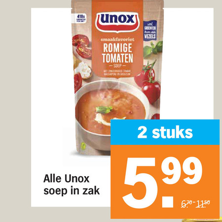 Unox   soep folder aanbieding bij  Albert&nbsp;Heijn - details