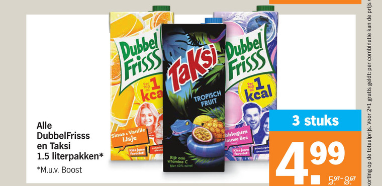 Dubbelfrisss   fruitdrank folder aanbieding bij  Albert&nbsp;Heijn - details