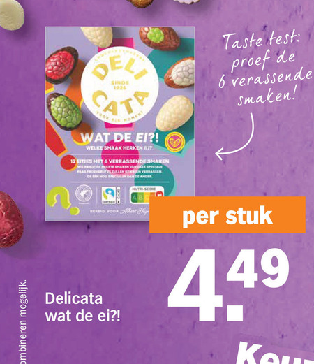 Delicata   paaseitjes folder aanbieding bij  Albert&nbsp;Heijn - details
